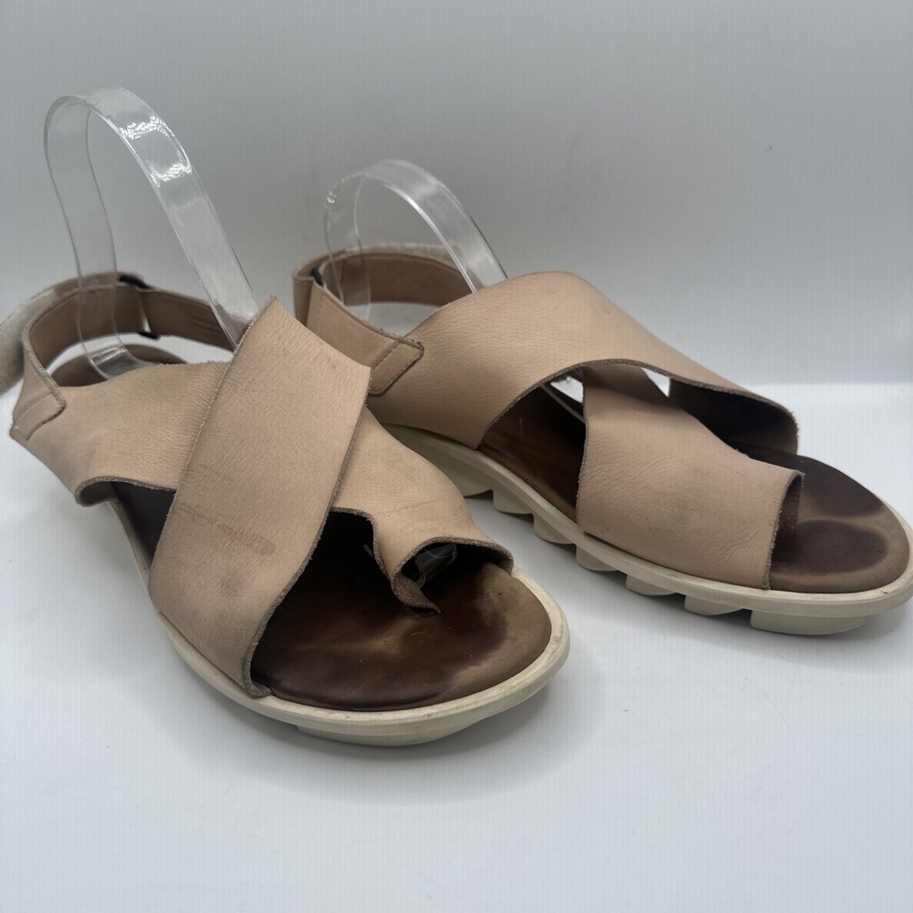 Arche Satia Beige Leather Strappy Sandals Sz 41 /US 10